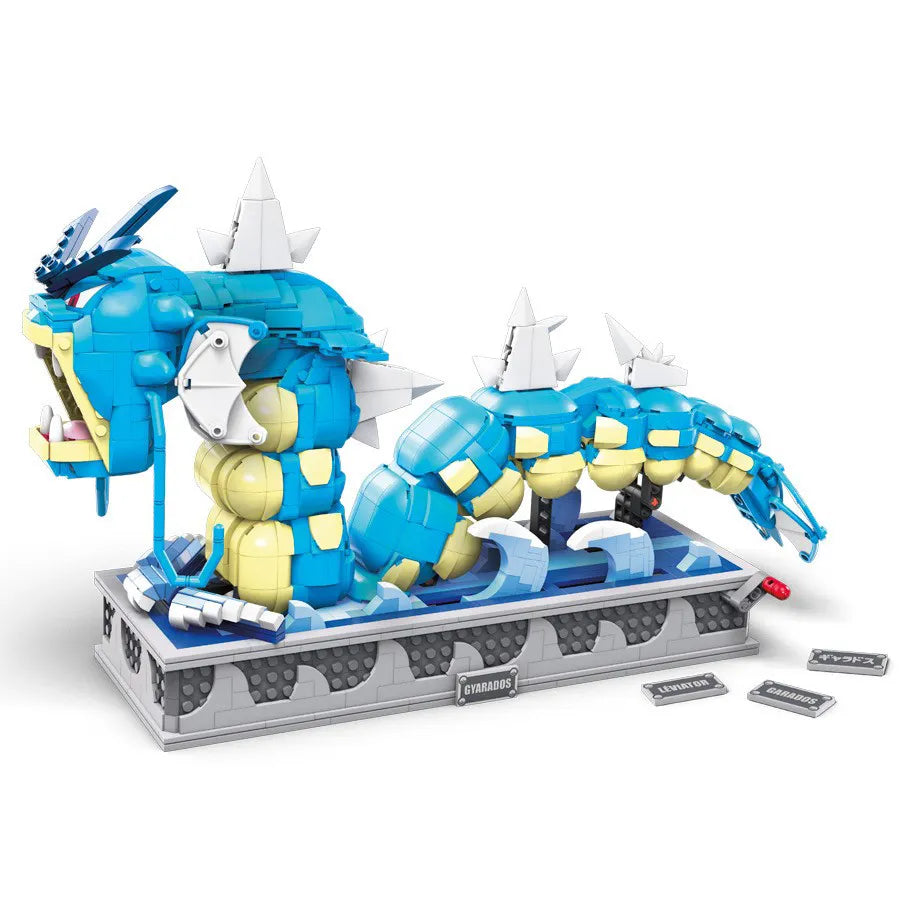 Pokémon Mega Build Kinetic Motion Gyarados Construction Set 2188pc. Built and Displayed