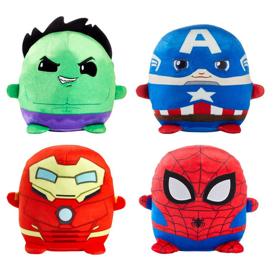 Marvel Cuutopia Wave 1 Super Hero Plush Set Featuring Iron Man, Captain America, Spiderman, and Hulk