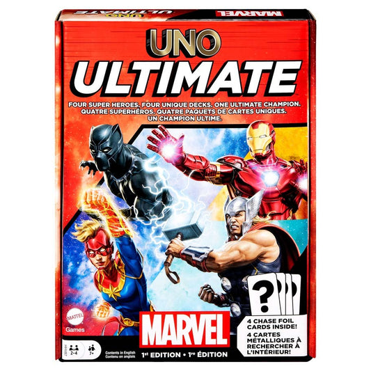 Uno Ultimate Marvel Card Game: Large Box Set: 4 Decks & 4 Foil Chase Cards