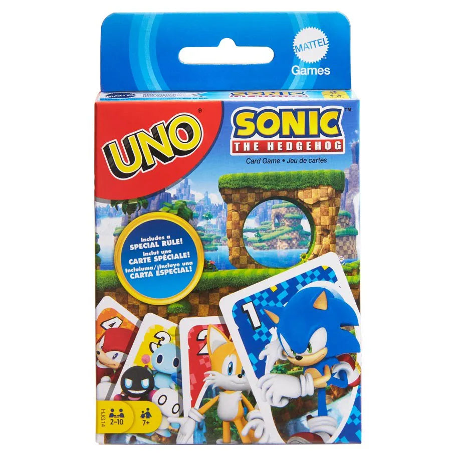 Sonic the Hedgehog Uno Card Game Front Side