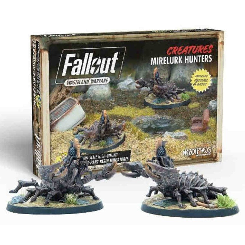 Fallout Wasteland Warfare: Mirelurk Hunters Set: Roleplaying Resin Miniature Figures