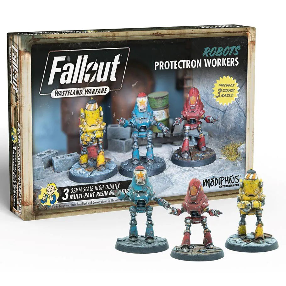 Protectron Worker Robots from the Fallout Wasteland Warefare Miniature Game