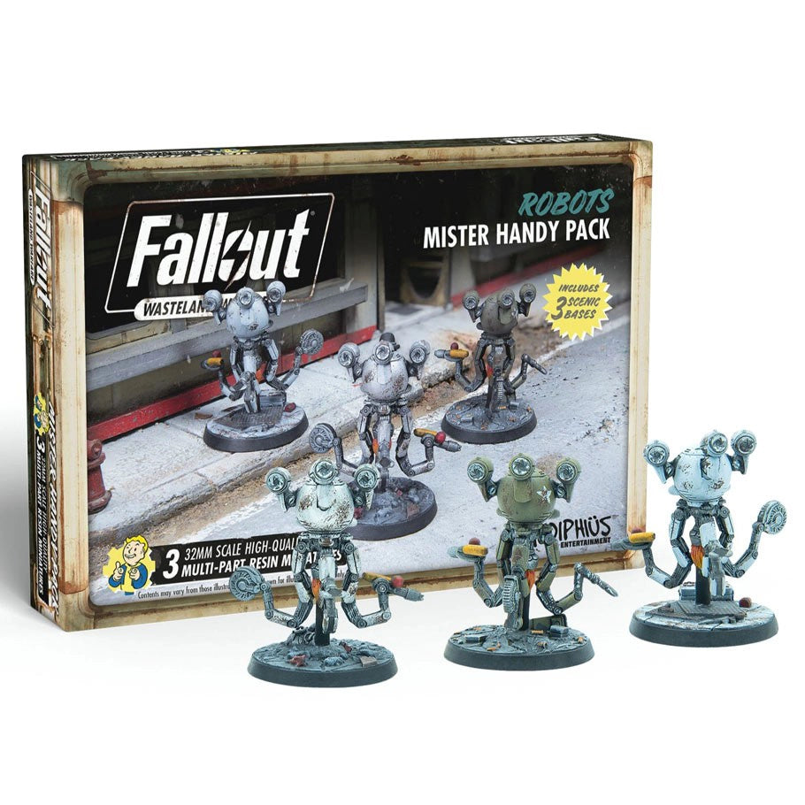 Fallout Wasteland Warfare: Mister Handy Pack: Roleplaying Resin Miniature Figures