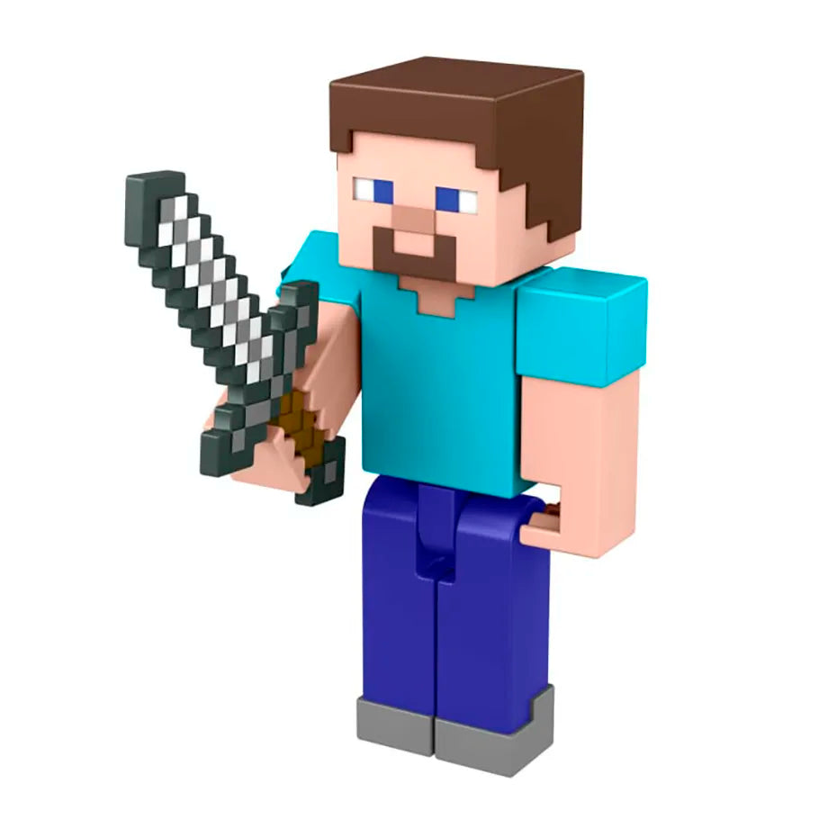 Minecraft Steve 3.25 in Action Figure w/ Iron Sword