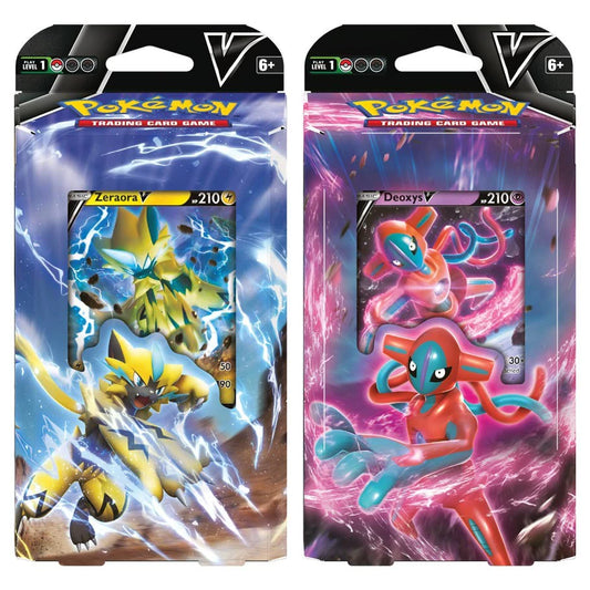 Pokemon Deoxys V and Zeraora V: Booster Deck Box: Set of 2