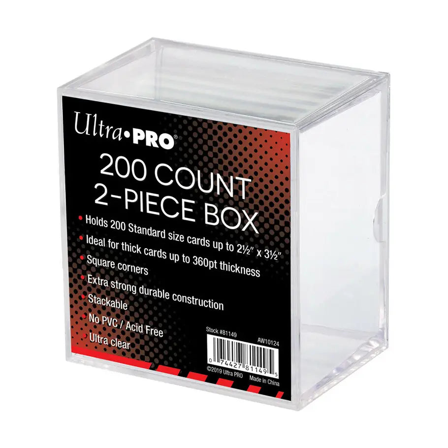 Ultra Pro Card Storage Clear Slider 2 piece Box 200 card count