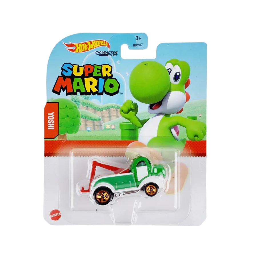 Hot Wheels Super Mario Character Cars: Green Yoshi: 1:64 Scale: HDM87 in Blister 2021 release