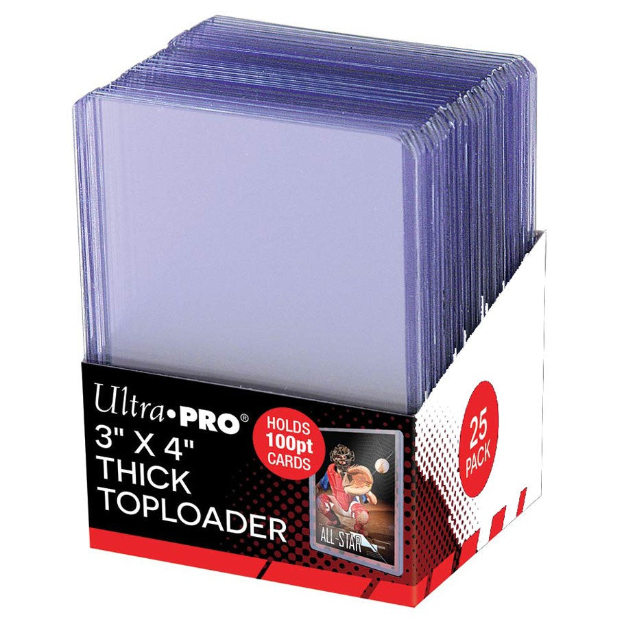 25 ct. Ultra Pro Toploaders: 3x4 100PT Super Thick Trading Card Protectors